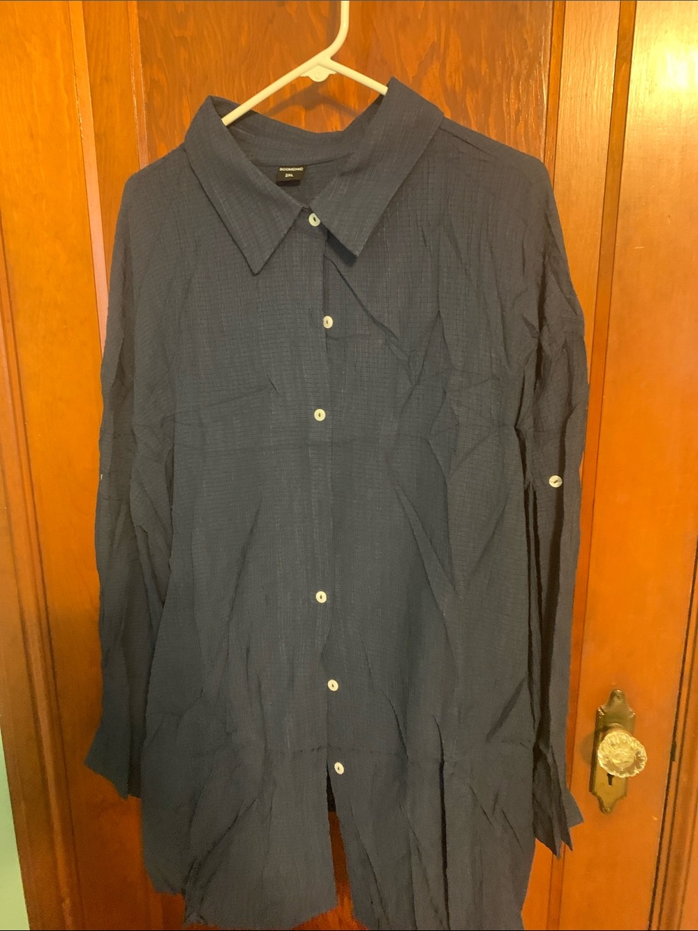 Source Unknown Navy Button-Down Long Sleeve Shirt
